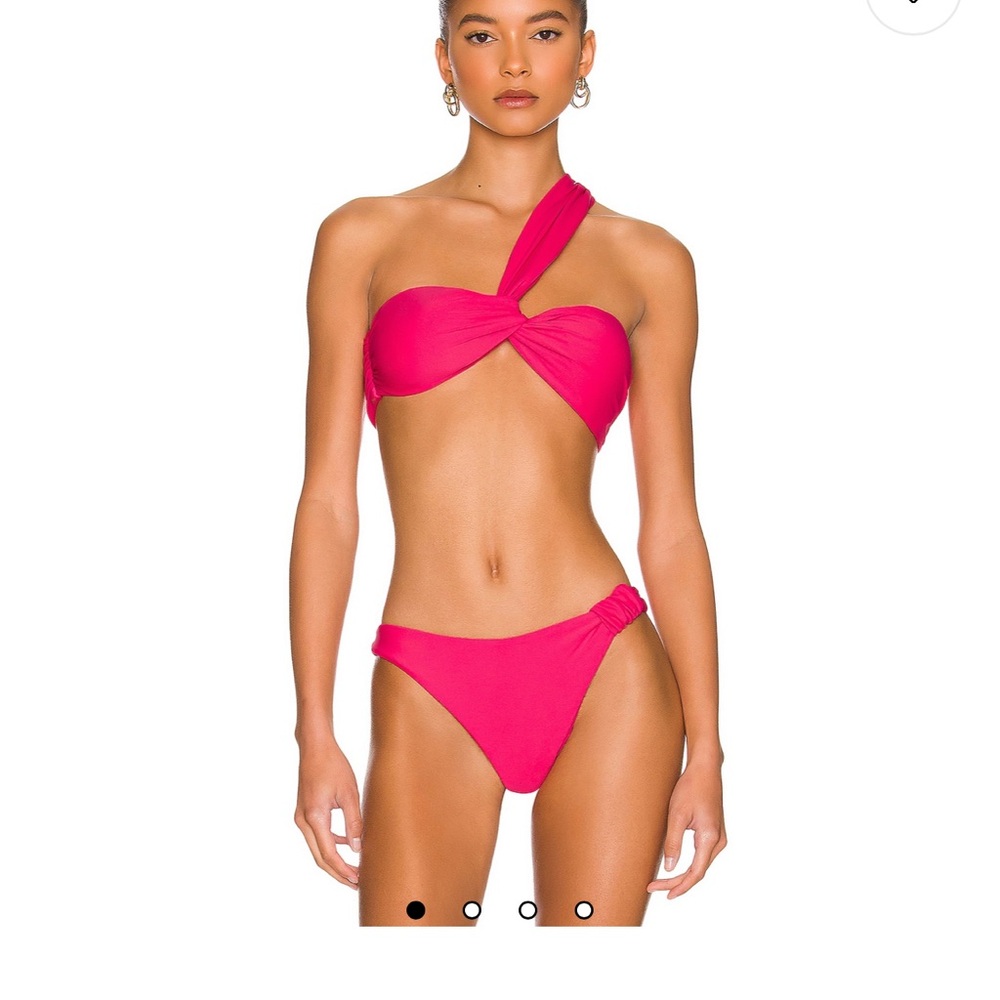 Tularosa Fuchsia One-Shoulder Bikini